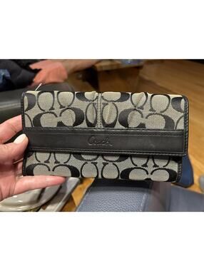 Coach Signature Canvas and Leather Wallet